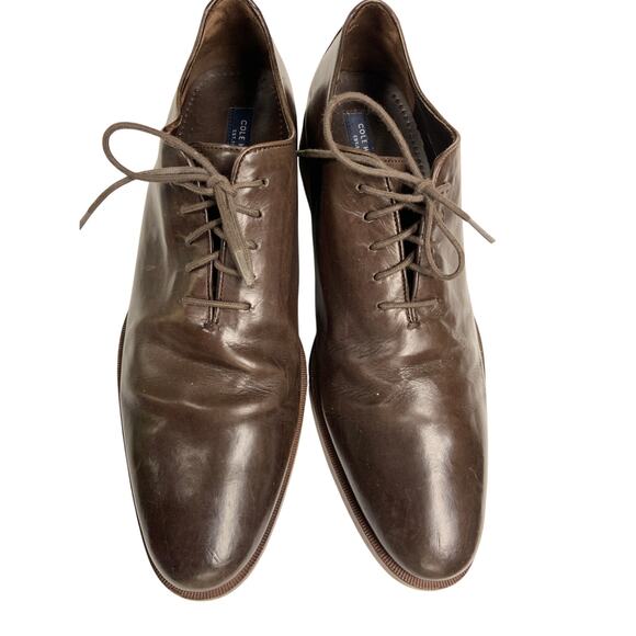 Cole Haan Chestnut Brown Leather Lace Up Shoes Size 11 - Picture 2 of 5